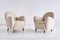 Danish Sheepskin & Beech Armchairs by Thorald Madsen, 1930s, Set of 2, Image 1