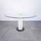 Round Glass and Stone Dining Table, 1980s 4