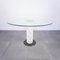 Round Glass and Stone Dining Table, 1980s, Image 4