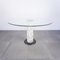 Round Glass and Stone Dining Table, 1980s, Image 1