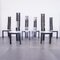 Pierre Holzstühle im Cardin Stil, 1980er, 6er Set 2