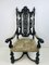 Antique Baroque Carved High Back Throne Armchair, Image 21