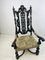 Antique Baroque Carved High Back Throne Armchair 31
