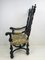 Antique Baroque Carved High Back Throne Armchair 4