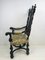 Antique Baroque Carved High Back Throne Armchair, Image 4