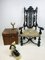 Antique Baroque Carved High Back Throne Armchair, Image 11