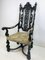 Antique Baroque Carved High Back Throne Armchair 3