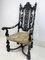 Antique Baroque Carved High Back Throne Armchair, Image 3