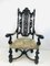 Antique Baroque Carved High Back Throne Armchair, Image 8