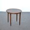 Tavolino da caffè rotondo in legno con intarsi, anni '60, Immagine 5