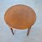 Round Wooden Coffee Table on Four Legs with Machined Inlay, 1960s 2