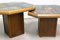 Tavolino da caffè Gigogne in legno e ardesia, Francia, anni '80, set di 2, Immagine 3