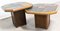 Tavolino da caffè Gigogne in legno e ardesia, Francia, anni '80, set di 2, Immagine 4