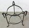 French Wrought Iron Side Table with 2 Removable Copper Trays, 1960s, Image 3