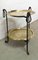 French Wrought Iron Side Table with 2 Removable Copper Trays, 1960s 2