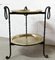 French Wrought Iron Side Table with 2 Removable Copper Trays, 1960s 1