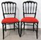 French Napoleon III Red Chairs, Late 19th Century, Set of 2 1