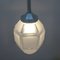 French Art Deco Molded Glass Ceiling Lamp, Image 4
