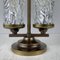 Lámpara de mesa vintage de cristal de Murano y latón, años 60, Imagen 6