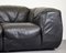 Large Black Leather 7-Piece Modular Sofa by Giuseppe Munari, 1970s 3