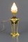 Tischlampe aus Bronze und Flammenglas im Empire Stil, 1920er 4