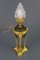 Lampe de Bureau Style Empire en Bronze et Abat-jour en Verre, 1920s 5