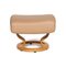 Poltrona relax in pelle beige di Stressless, Immagine 15