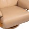 Beigefarbener Ledersessel von Stressless 4