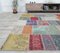 Tapis Patchwork Vintage Fait Main en Laine, Turquie 3