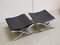 Vintage Barcelona Stool by Mies Van Der Rohe for Knoll, 1950s, Set of 2, Image 4