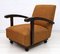 Italian Art Deco Walnut Armchairs, Early 20th Century, Set of 2 5