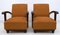 Italian Art Deco Walnut Armchairs, Early 20th Century, Set of 2 4