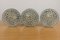 Vintage German Bubble Glass Wall Lamps or Flush Mounts from Hustadt Leuchten, Set of 3, Image 1