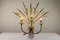 French Brass & Steel Bulrush Wall Sconce from Maison Baguès, 1950s 2