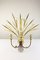 French Brass & Steel Bulrush Wall Sconce from Maison Baguès, 1950s 3