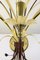 French Brass & Steel Bulrush Wall Sconce from Maison Baguès, 1950s 5