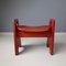 Red Stool by Gilbert Marklund for Furusnickarn AB, 1970s 4