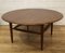 Round Danish Teak & Rattan Coffee Table by Johannes Andersen for Silkeborg, 1960s, Image 3