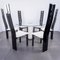 Glass Dining Table & 6 Chairs, 1980s, Set of 7 1