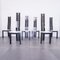 Glass Dining Table & 6 Chairs, 1980s, Set of 7, Image 7