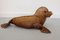 Pouf da bambino vintage in pelle con foca, anni '50, Immagine 10
