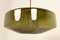 Large Scandinavian Modern Green Glass Pendant Lamp by Carl Fagerlund for Orrefors, 1960s 4