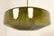 Large Scandinavian Modern Green Glass Pendant Lamp by Carl Fagerlund for Orrefors, 1960s, Image 4