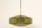 Large Scandinavian Modern Green Glass Pendant Lamp by Carl Fagerlund for Orrefors, 1960s 1