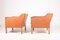 Danish Patinated Leather Lounge Chairs by Børge Mogensen for Fredericia, 1960s, Set of 2 4