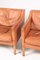 Danish Patinated Leather Lounge Chairs by Børge Mogensen for Fredericia, 1960s, Set of 2, Image 7