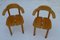 Danish Rainer Daumiller Style Brutalist Rustic Chairs with Beechwood Armrests, 1970s, Set of 2 2