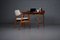 Vintage Teak & Brass Writing Desk by Svend Aage Madsen for K. Knudsen & Søn 2