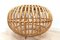 Mid-Century Lobster Pot Cane & Wicker Ottoman by Franco Albini 4