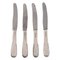 Number 14 Small Lunch Knives in Hammered Silver by Evald Nielsen, Set of 4 1